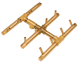 Crossfire 120K BTU Square Tree-Style Brass Burner - CFBST120 - Square Opening