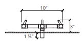 Crossfire 120K BTU Square Tree-Style Brass Burner - CFBST120 - Square Opening