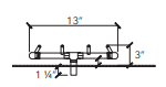 Crossfire 120K BTU Original Brass Burner - CFB120 - Square Opening