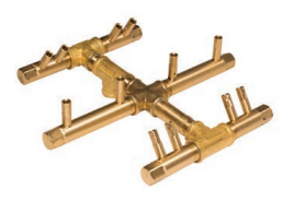 Crossfire 120K BTU Circle Tree-Style Brass Burner - CFBCTL120 - Circular Opening