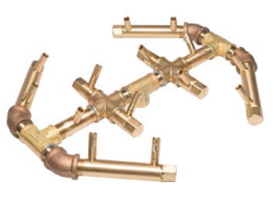 Crossfire 140K BTU Octagonal Brass Burner - CFBO140 - Circular Opening