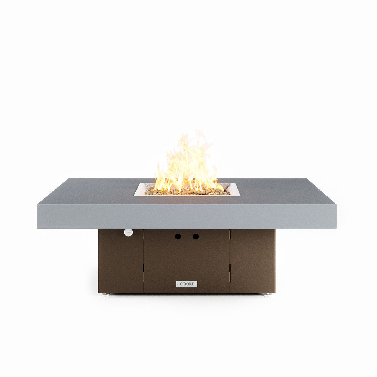 COOKE Santa Barbara Fire Pit Table 48" x 36" x 17" - Aluminum Top