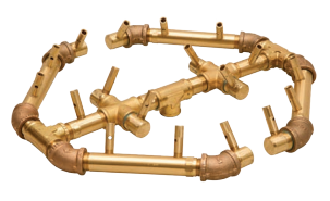 Crossfire 180K BTU Octagonal Brass Burner - CFBO180 - Circular Opening