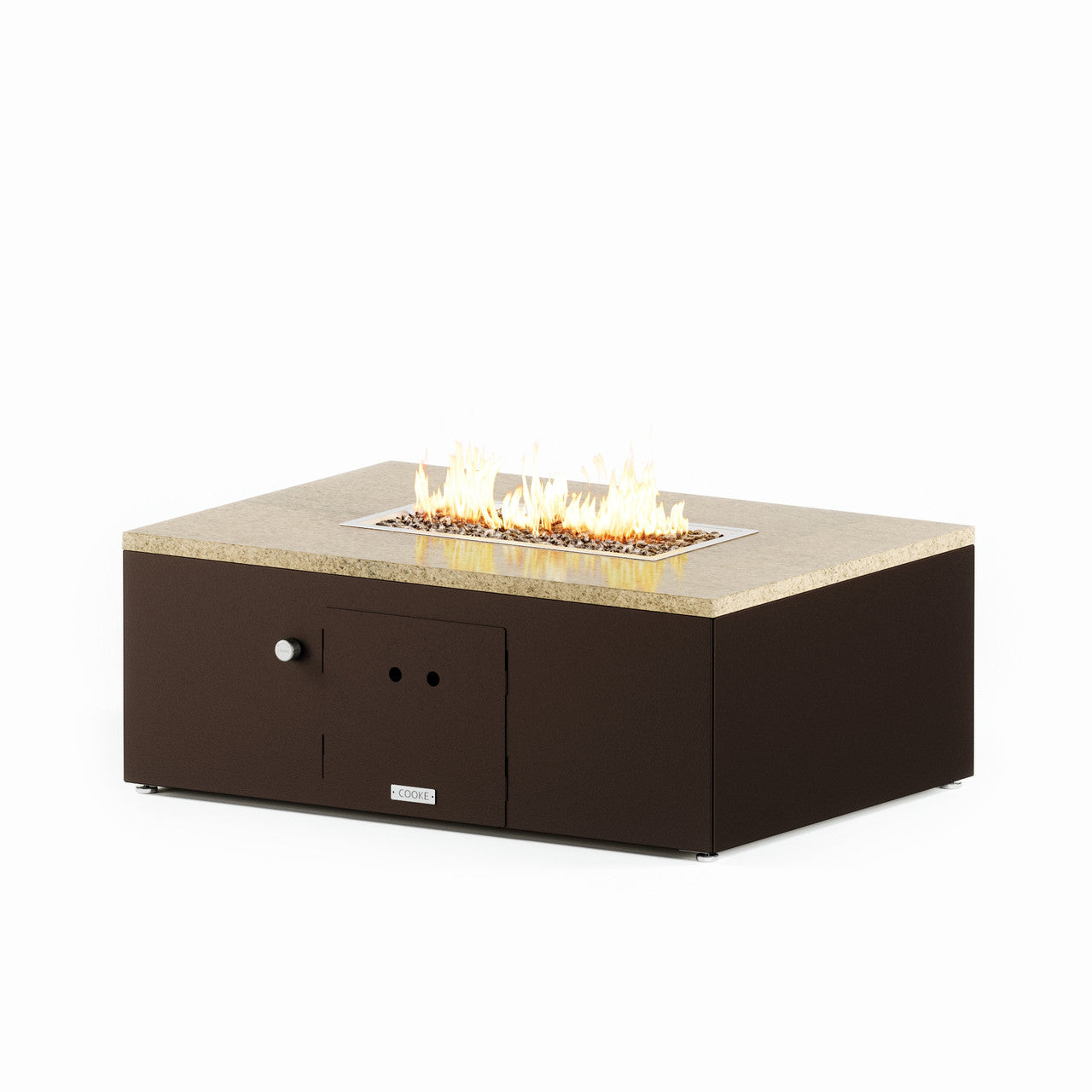 COOKE Costa Mesa Fire Pit Table  47" x 33" x 17" - Stone Top