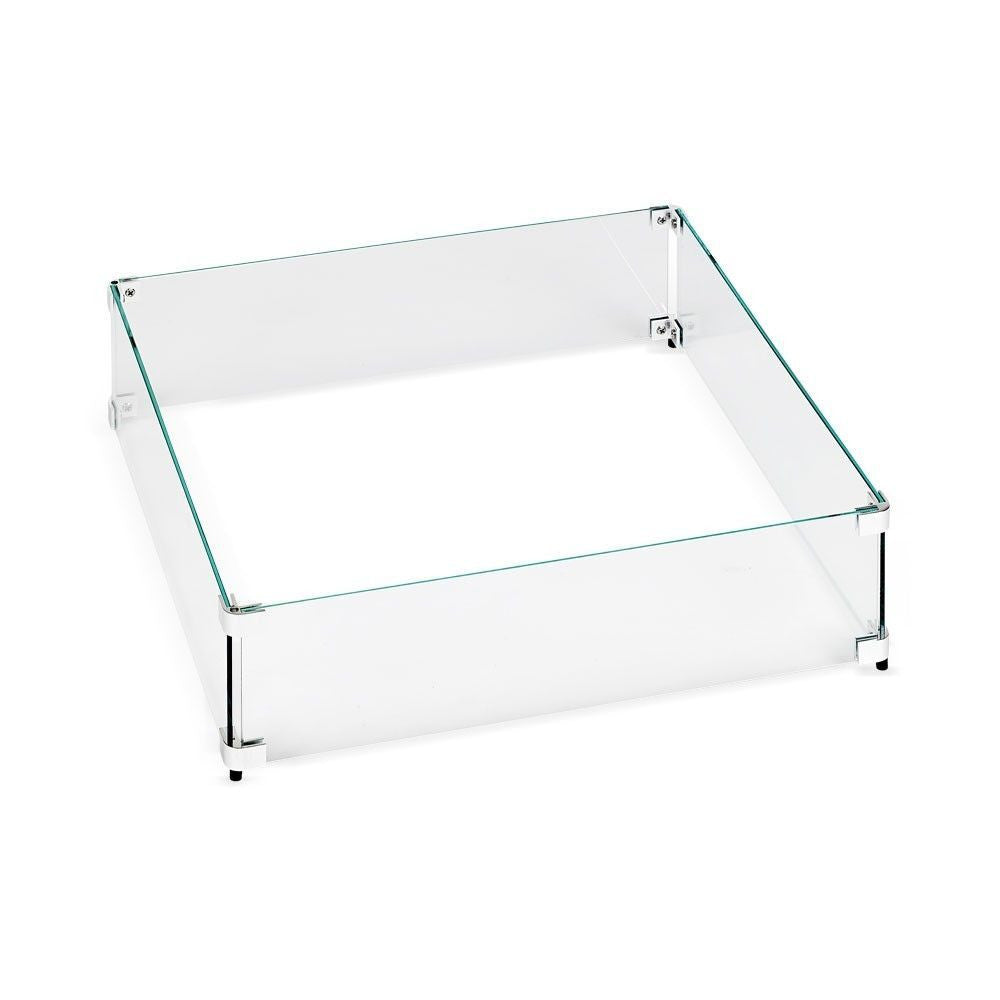 American Fire Glass 18" Square Drop-In Pan with Spark Ignition Kit (12" Fire Pit Ring) - Bundle