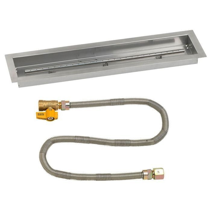 American Fire Glass Linear Drop-in Fire Pit Burner Pan Match Light Kit