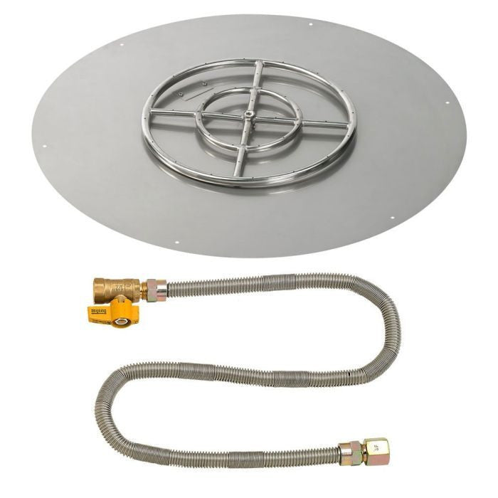 American Fire Glass Match Light Kit Round Flat Pan