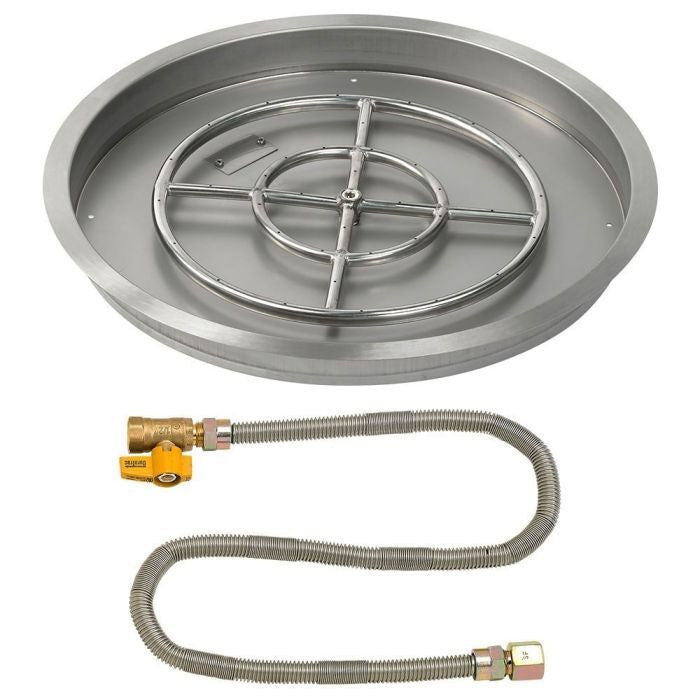 American Fire Glass  Drop-In Pan with Match Light Kit - Round