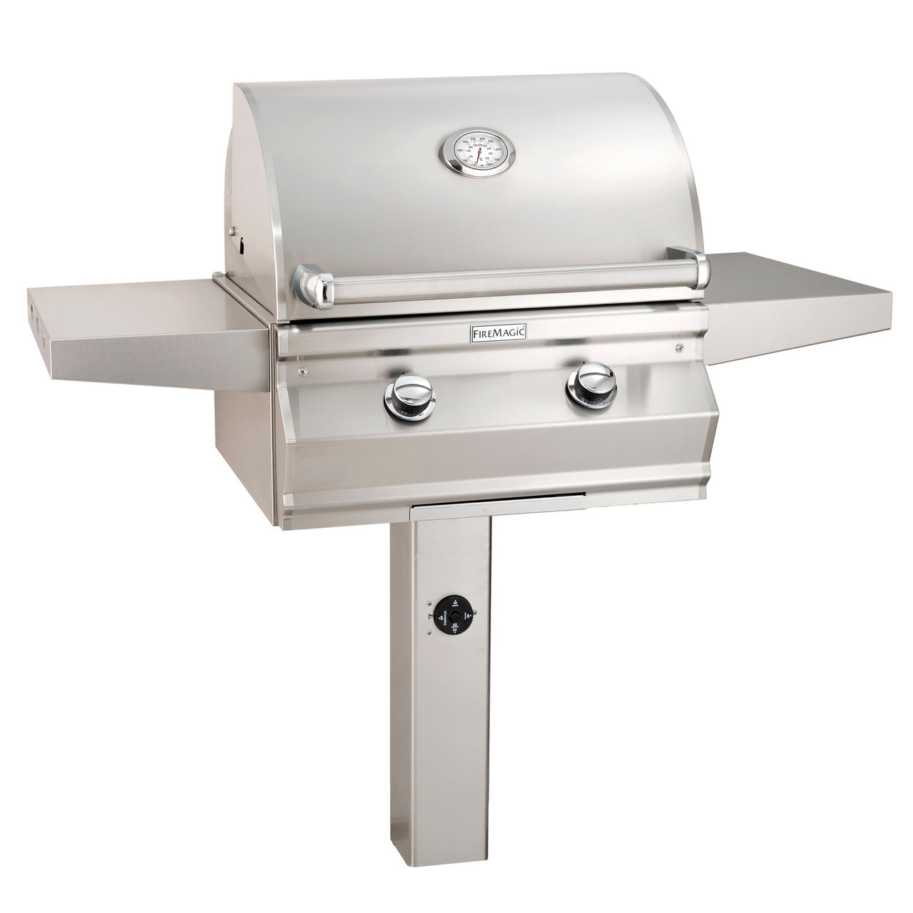 Fire Magic - 24" Choice C430s In-Ground Post Mount Grill with Analog Thermometer & 1-Hour Timer on Post