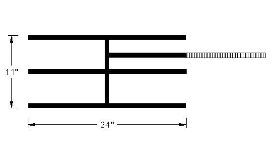 24"x11" Double Stainless Steel H-Shaped Burner