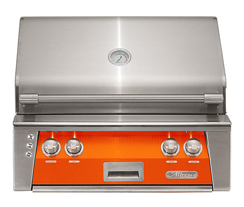 Alfresco - 30" ALXE Luxury Grill - Built-In -  Luminous Orange