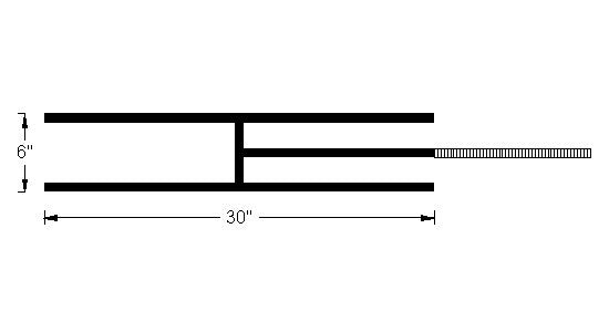 30"x6" Stainless Steel H-Shaped Burner