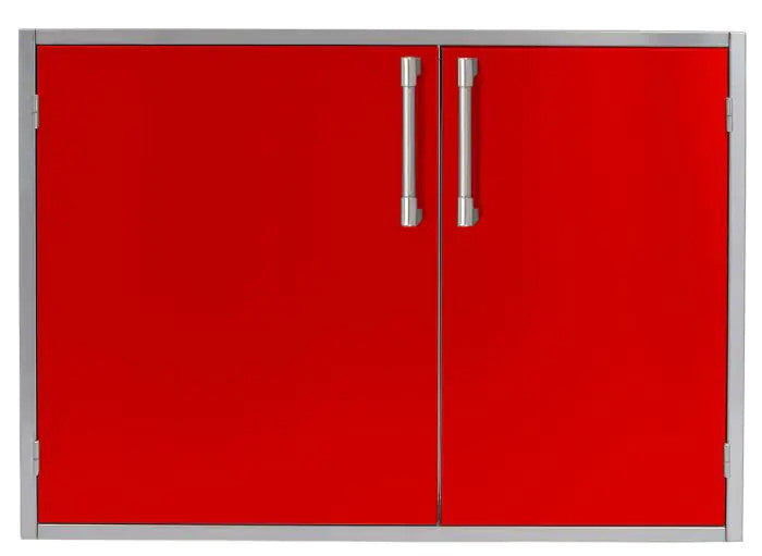 Alfresco 30 X 21-Inch Low Profile Sealed Dry Storage Pantry - Carmine Red-Gloss - AXEDSP-30L-S3002