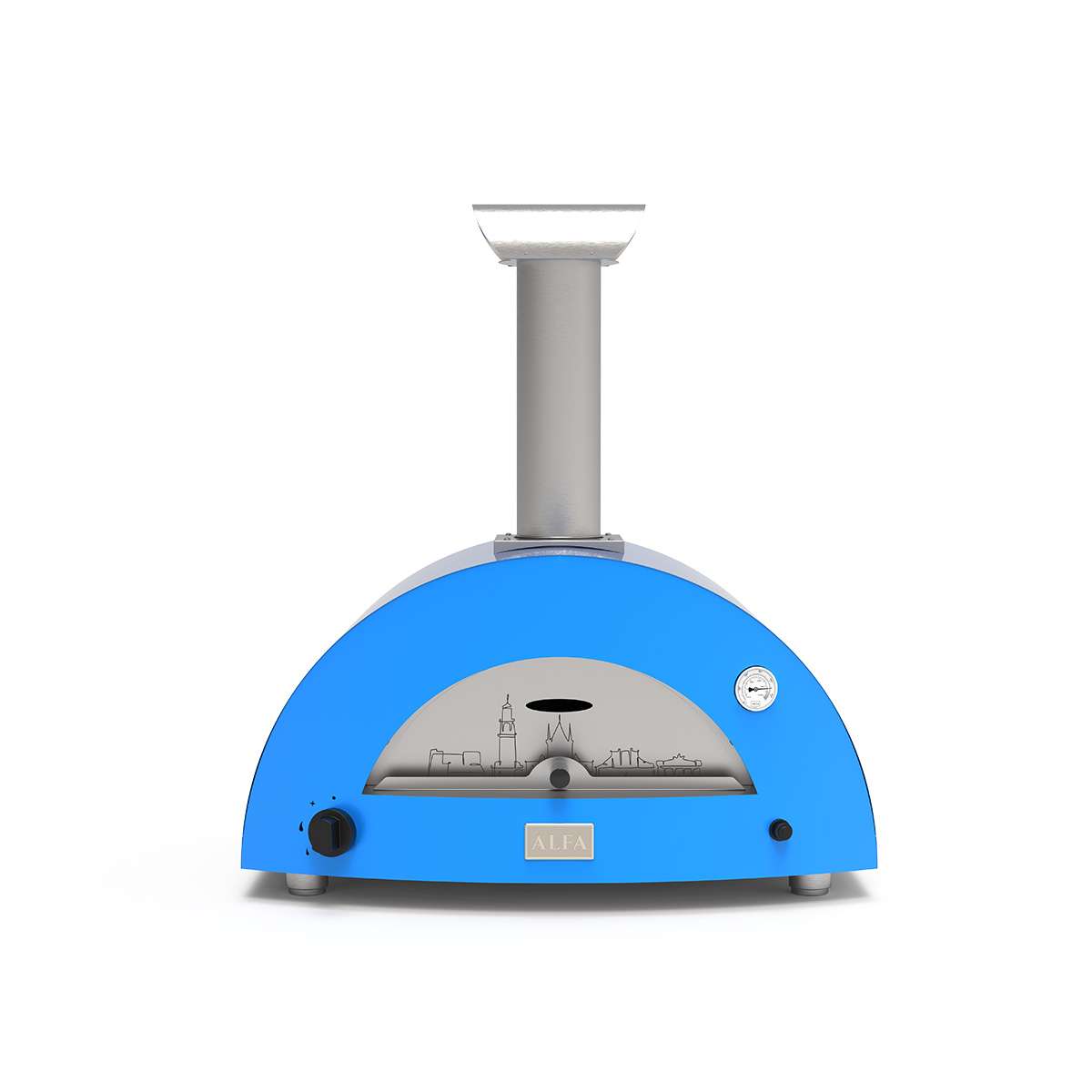 Alfa Moderno Limited Edition 2 Pizze Colori D’Italia Countertop Gas Pizza Oven PURPLE|LIGHT BLUE