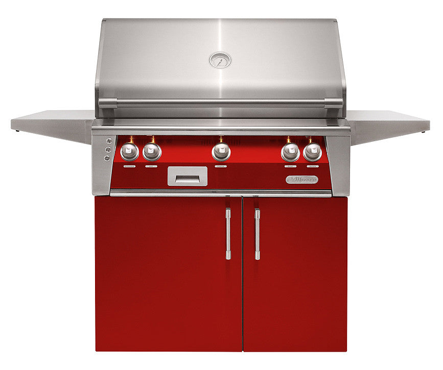 Alfresco - 36" ALXE Luxury Grill  On Cart - Freestanding - Carmine Red