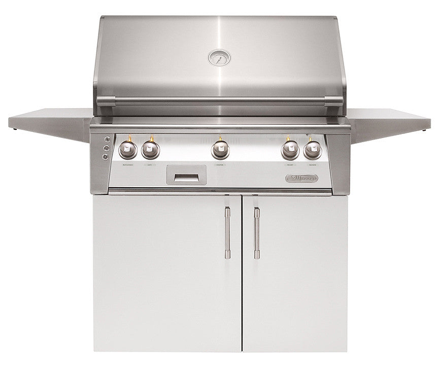 Alfresco - 36" ALXE Luxury Grill  On Cart - Freestanding - Signal White
