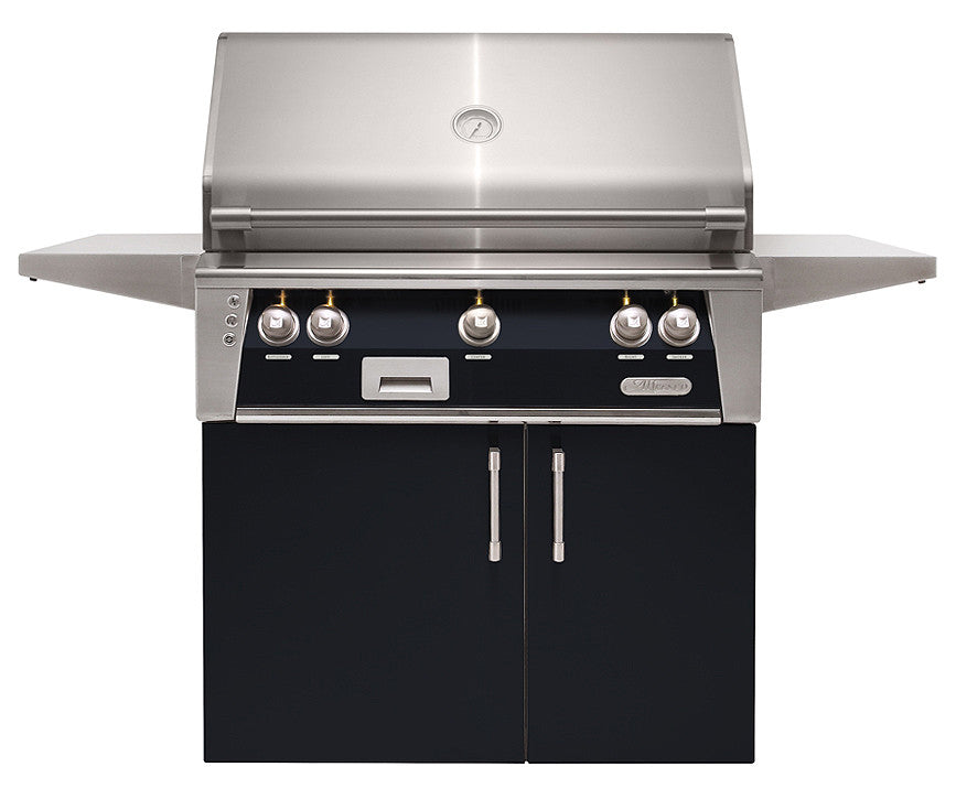 Alfresco - 36" ALXE Luxury Grill  On Cart - Freestanding - Jet Black