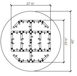 Crossfire 360K BTU Octagonal Brass Burner - CFBO360 - Circular Opening