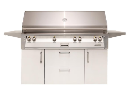 Alfresco 56'' Standard All Grill w/ Cart - Signal White-Gloss