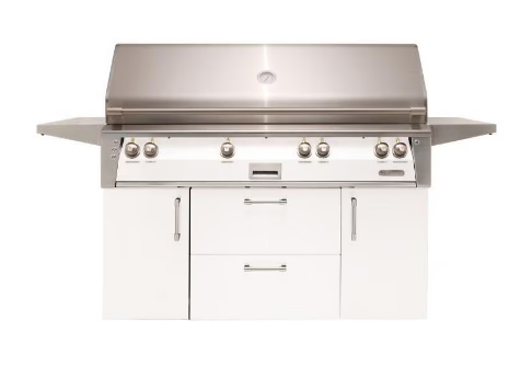 Alfresco 56'' Standard All Grill w/ Cart - Signal White-Matte