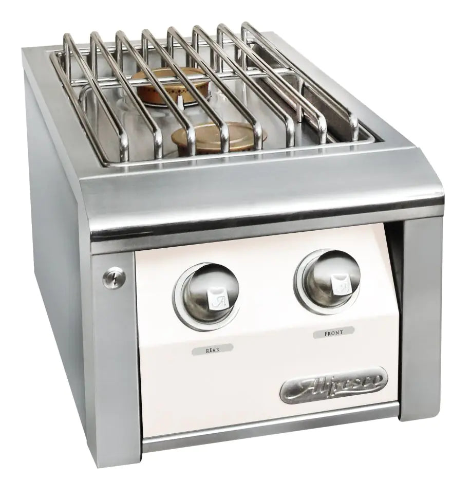 Alfresco Built-In Dual Side Burner - Propane - Signal White-Matte