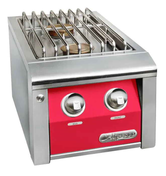 Alfresco Dual Side Burner for Freestanding Grill - Raspberry Red-Gloss