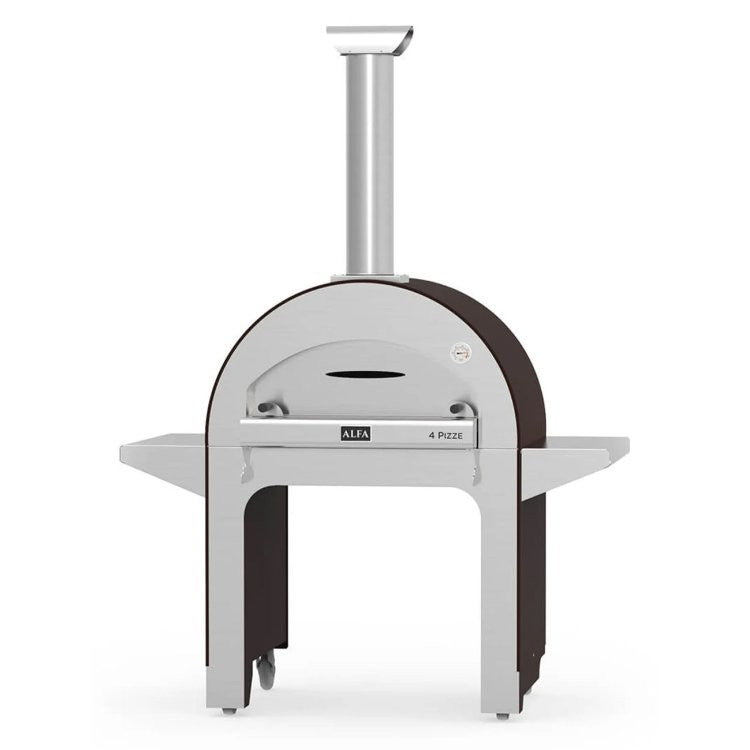 Alfa FX4PIZ-LRAM 4 Pizze 31-Inch Wood-Fired Pizza Oven on Base