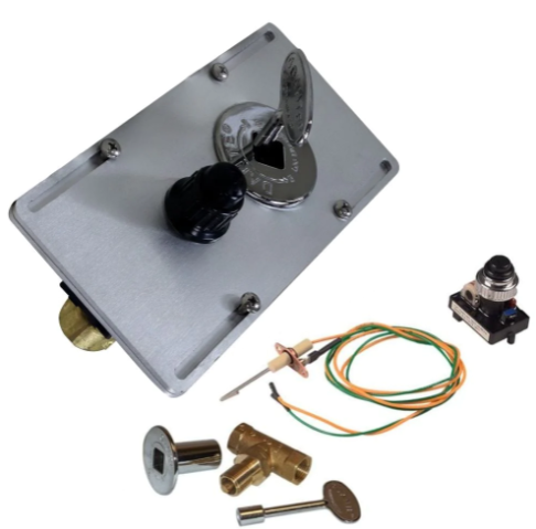 Warming Trends PBIK3.0MBRKV12 Push Button Spark Ignition Systems Kit, Mounting Bracket, Key Valve 1/2-Inch