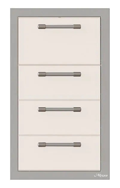 Alfresco Triple Drawer and Paper Towel Holder Combo - Signal White-Gloss - AXE-3DRTH-SC-S9003