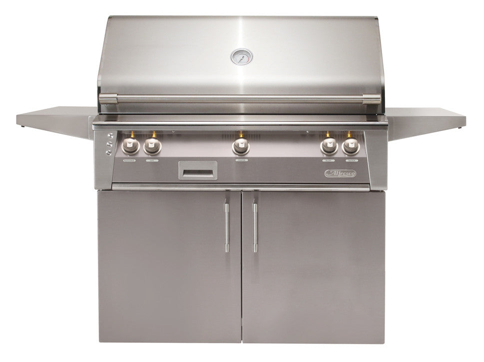 Alfresco - 42" ALXE Luxury Grill On Cart - Freestanding - Signal Grey