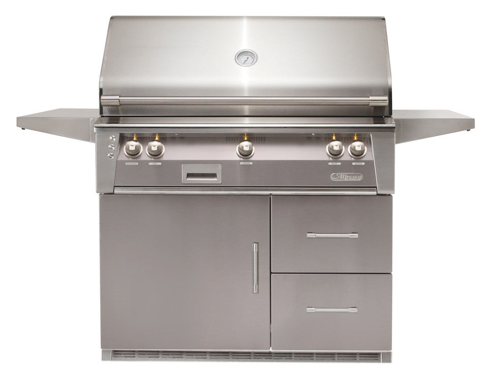 Alfresco - 42" ALXE Luxury Grill On Refrigerated Cart - Signal Grey