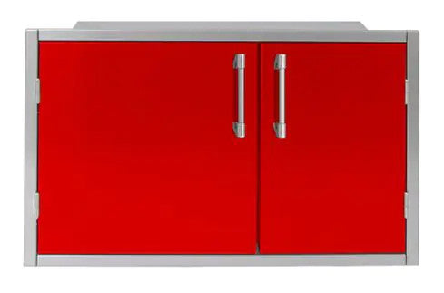 Alfresco 42 X 21-Inch Low Profile Sealed Dry Storage Pantry - Carmine Red-Gloss - AXEDSP-42L-S3002
