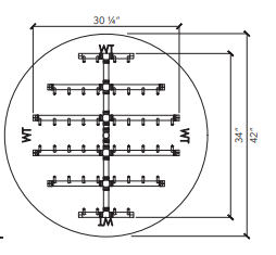 Crossfire 440K BTU Circle Tree-Style Brass Burner - CFBCT440 - Circular Opening