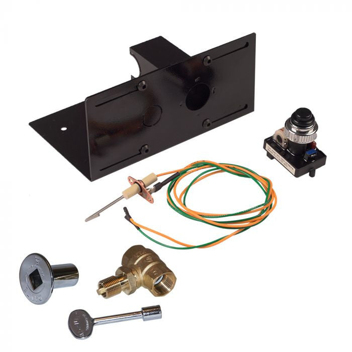 Warming Trends PBIK3.0MBRKV34 Push Button Spark Ignition Systems Kit, Mounting Bracket, Key Valve 3/4-Inch