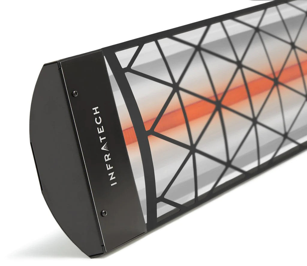 Infratech C4024BL1 Single Element Heater with Black Contemporary Motif