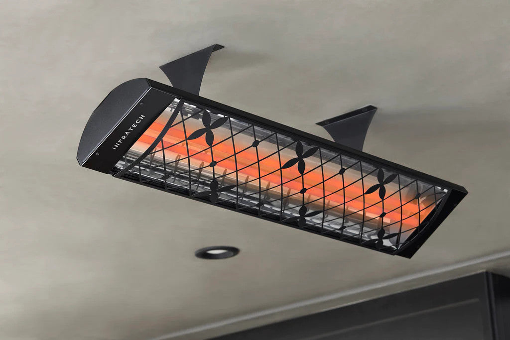 Infratech CD6024BL4 Dual Element Heater with Black Traditional Motif