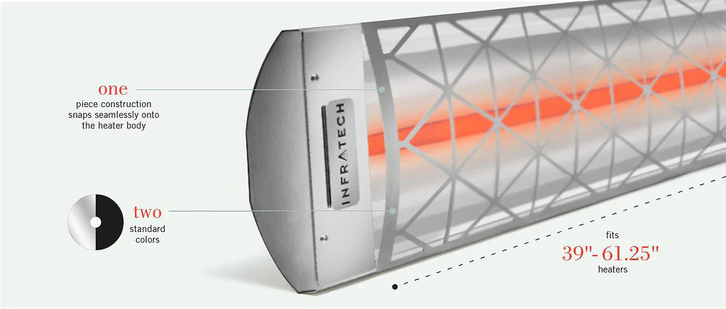Infratech 39'' 4000 Watt 240 Volt Contemporary Motif Collection - Marine Grade