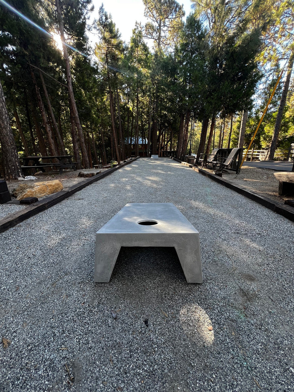 Modern Concrete Cornhole Board Set