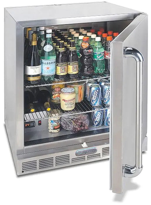 Alfresco 28-Inch 7.2 Cu. Ft. Outdoor Rated Compact Refrigerator & Kegerator - Luminous Orange-Gloss