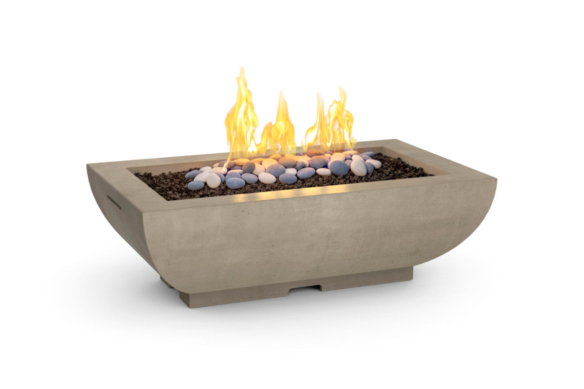 American Fyre Designs - Bordeaux Rectangle Fire Bowl - Smoke color