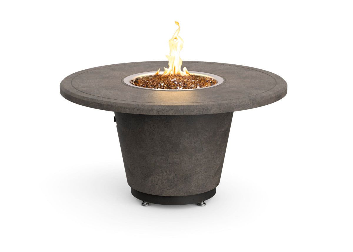 American Fyre Designs - Cosmopolitan Round - Chat Height Firetable - Dark Basalt color