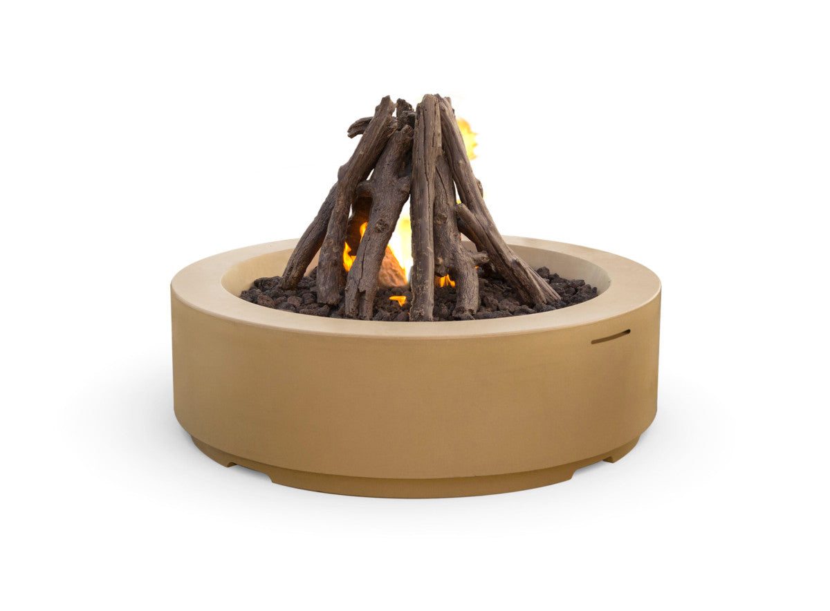 American Fyre Designs - Louvre Round Fire Pit (log set not included) - Café Blanco color