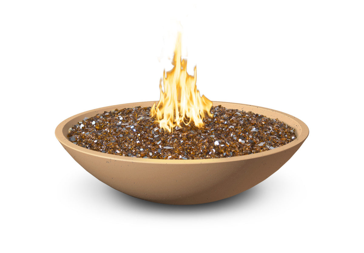 American Fyre Designs - 40" Marseille Fire Bowl - Café Blanco color