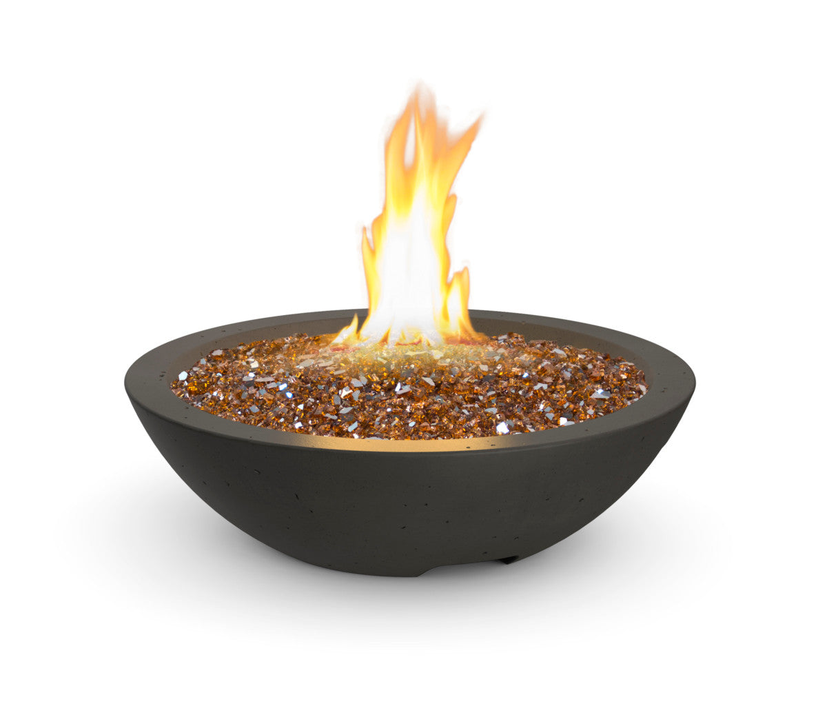 American Fyre Designs - 24" Marseille Fire Bowl - Black Lava color