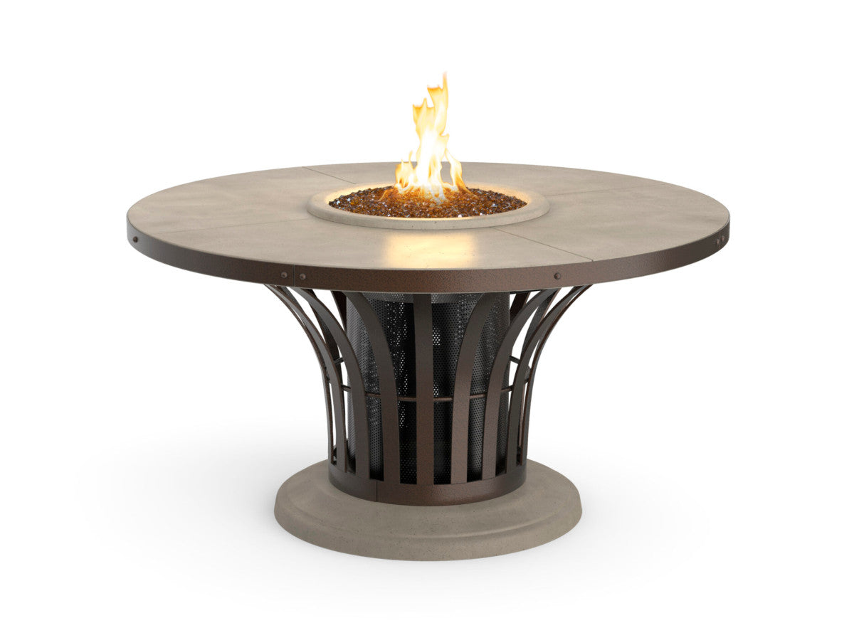 American Fyre Designs - Fiesta - Dining Height Firetable - Smoke color