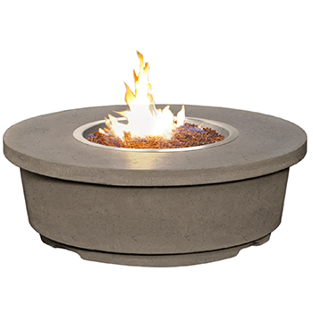 American Fyre Designs - Contempo Round - Lounge Height Firetable - Smoke color