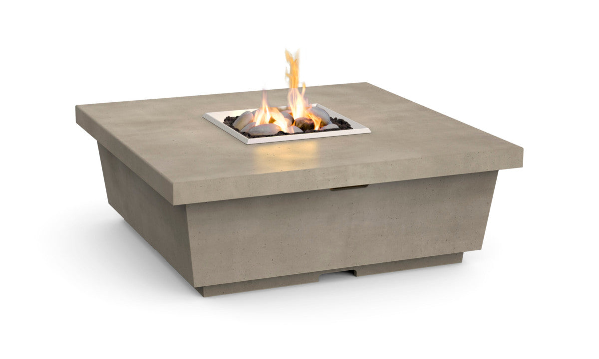American Fyre Designs - Contempo Square - Lounge Height Firetable - Smoke color