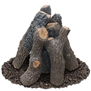 American Fyre Designs - Fire Pit Gas Log Sets - Back Country Oak