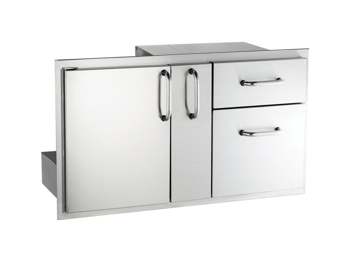 AOG - 18-36-SSDD Door with Double Drawer & Platter Storage