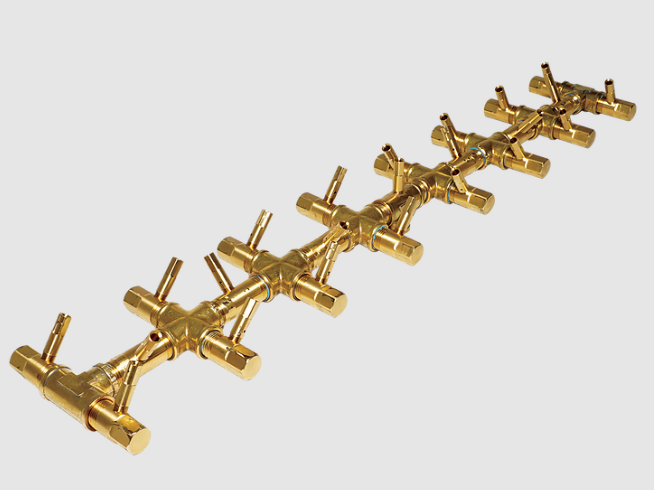 Crossfire 230K BTU Tree-Style Brass Burner - CFBT230 - Rectangular Opening